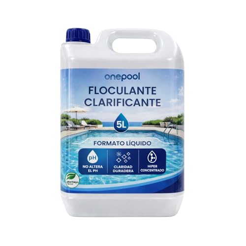 PLANTAWA Floculante Piscina Líquido 5L | Clarificador Agua Turbia Piscina | Mejora Filtración y Agrupa Partículas en fondo | Acción Rápida y Dosificación Precisa | Compatible con Todo Tipo de Piscinas