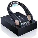 TORRAS Coolify Portable Neck Fan Air Conditioner, Rechargeable Hands Free Semiconductor Cooling Bladeless Fan, Leafless Mini USB Fan for Outdoor/Home/Office, 3 Speeds, Brilliant Black