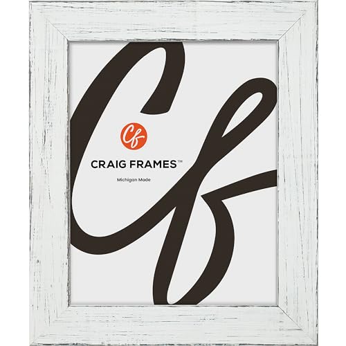 Craig Frames 6x6 Rustic White Picture Frame, for 6x6 Pictures and Wall Art