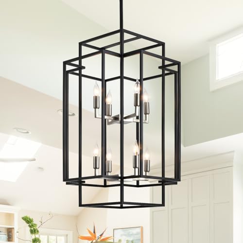 Sdorens 8-Light Farmhouse Chandelier, Modern Foyer Lighting Fixtures 31.5" Entryway