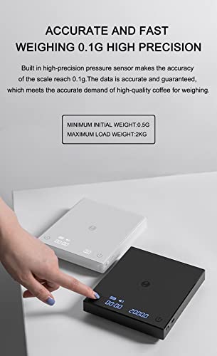Timemore Coffee Scale With Auto Timing For Pour Over Coffee,2000 Grams（Black Plus） #TOP2