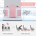 Hanples Travel Backpack for Women as Person Item Flight Approved, Large Carry On 17.3 Inch Laptop, Waterproof, Hiking, Casual Bag (Pink) - Image 3