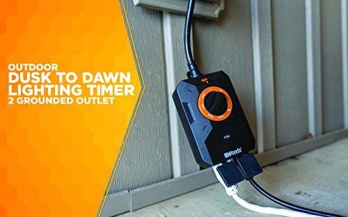Woods 50122Wd Outdoor Dusk To Dawn Lighting Timer, 2 Grounded Outlets, #TOP1