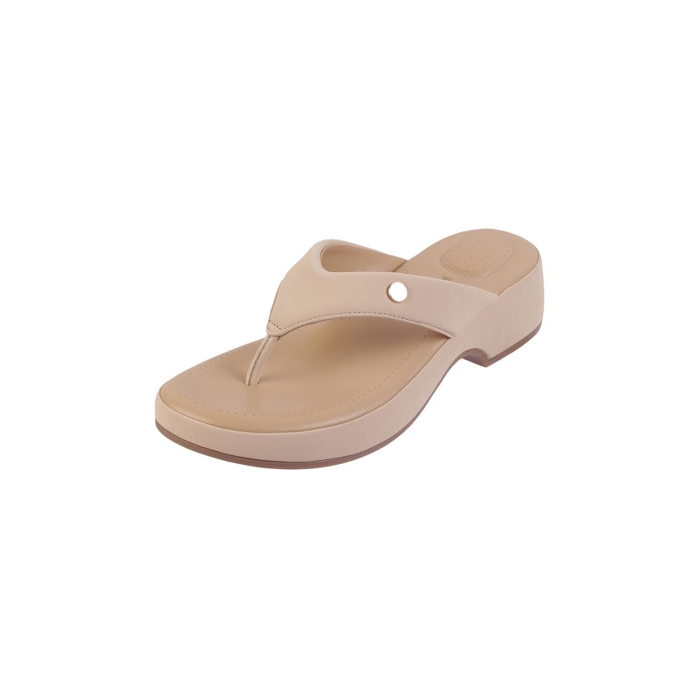 Women Synthetic Leather Platform Comfort Slip-on Sandal-image-1
