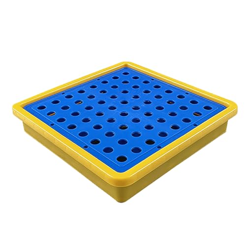 Leakproof Spill Containment Pallet - Heavy-Duty Modular Tray with Grates