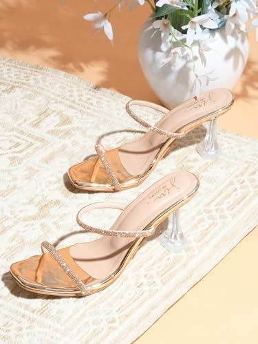 Image of JM LOOKS Women Slim Solid Comfortable Sole Kitten Heel Sandals For Womens & Girls IRF-108-X