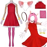 Rosy Cosplay Dress Movie Rosy Costume Women Red Uniform Full Set Halloween(XXL)