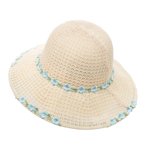 Sombrero de Paja YAMEIZE para Mujer con Ala Ancha