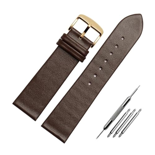 Bracelet montre cuir véritable 20mm marron pour remplacer un bracelet usé avec élégance