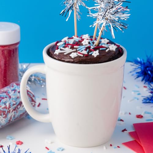 Image of Sweets Indeed Dye Free 4th of July Sprinkles 3-Pack Set - Patriotic Sanding Sugar, Jimmies Mix and Star Sprinkles with No Artificial Dyes for Baking & Decorating Cupcakes, Cookies, Cakes & Desserts - 7.48 ounces