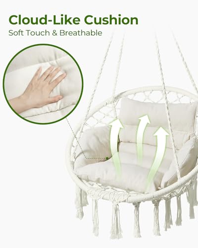 Greenstell HC001-V2-WE80/60-GL-VC Hammock Chair, Macrame Swing Chair thumb #2