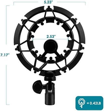 YOUSHARES Shock Mount for Blue Yeti and Yeti Pro Microphone, Alloy Shockmount Reduces Vibration Noise and Improve Recording Quality