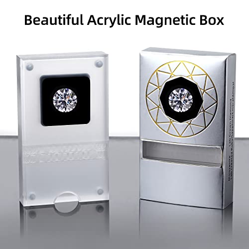 Moissanite Stone 0.5Ct To 3Ct White D Color Vvs1 Clarity Moissanite Loose Diamonds Chinaluster 3Excellent Round Cut Loose Gemstone For Jewelry Making,Engagement Ring Pendant Necklace Earrings With Gra (0.5Ct) #TOP4