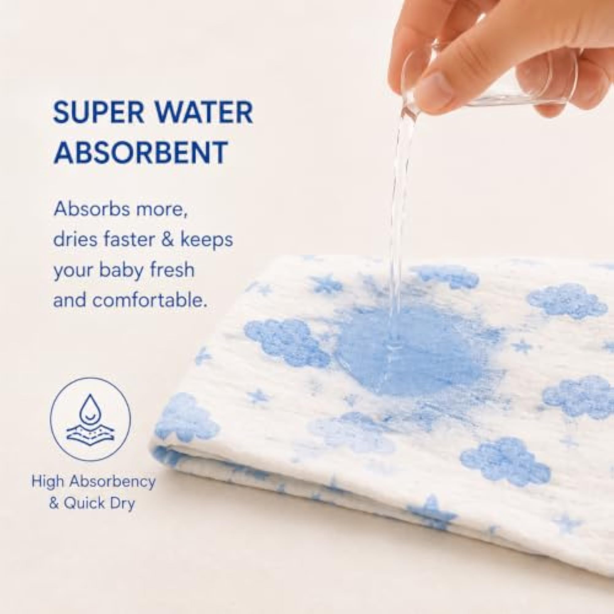Blue Moon Muslin Swaddle Blanket for New Born, Multicolor