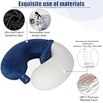 SAIREIDER Neck Pillows for Travel-Head Neck Support Travel Pillow for Traveling, Car, Home, Office Adjustable(Navy Blue) - Image 5
