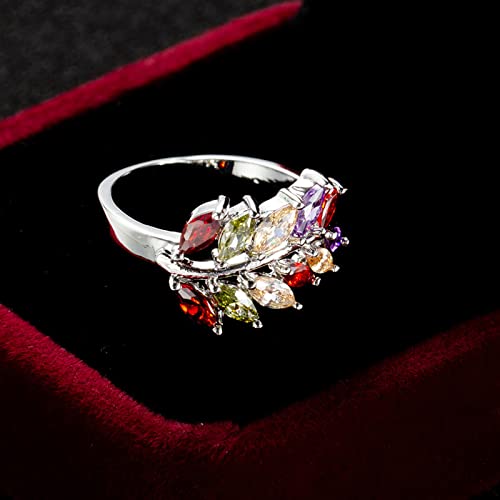 Rings For Women Women Band Ring Trendy Jewelry Fashion Butterfly Diamond Finger Ring Party Womens Wedding Engagement Promise Cocktail Fashion Trend Full Diamond Zircon Ring Ladies Women #TOP1