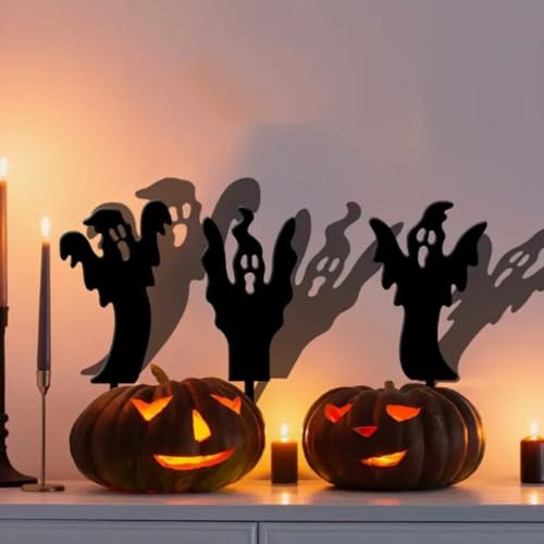 Estacas de jardín para Halloween en metal resistente para una decoración exterior duradera 6