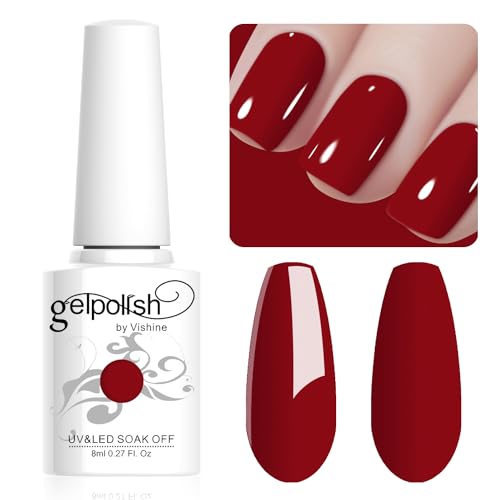 Vishine DarkRed Gel Nail Polish – Stylish Long-Lasting Shine