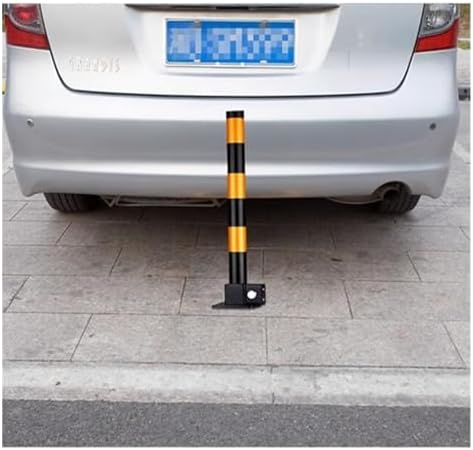 Foldable Safety Bollard Post Parking Barrier, Heavy Duty Parking Lock with Reflective Stripes for Bike Lanes Walkways, Rustproof Waterproof Driveway Traffic Security Bollards (Colo image 5