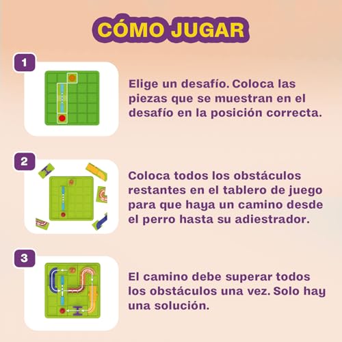Miniatura 3 de Smart Games - Carrera Canina Juegos Niños 7 Años O Más Rompecabezas Niños Y Rompecabezas Adultos 60 Desafíos Juegos Infantiles De 1 Jugador