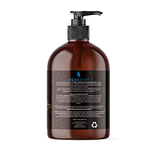 3-Pack Ginger Ginseng Shampoo & Exfoliating Body Wash Set With Travel Bottle, Fuller Shinier Hair & Healthier Scalp With Anti-Inflammatory Antioxidant Soothing Herbal Clarifying Extracts, Argan & Almond Hydrating Oils, B5 Vitamins, Sanitizing Oregano Oil, Lemongrass Scent #TOP7