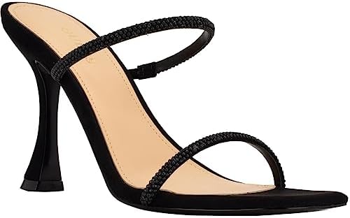 GUESS Women's Habbit Heeled Sandal, Black, 8.5
