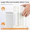 Horavie Single Serve Coffee Maker for K-Cup Pod & Grounds, Hot & Iced Coffee Maker, Strong Button Feature, 6 to 14oz Brew Sizes, 50oz Removable Reservoir, Fit 6.5 Mugs, Stainless Steel, White