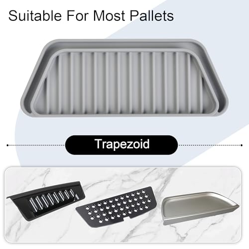 KindGa Refrigerator Drip Catcher Tray,Protector Ice and Water Dispenser Pan,Fridge Spills Water Pad Catch Basin for Drainage 2 Pack (Rectangular,Grey) by KindGa - Image 6