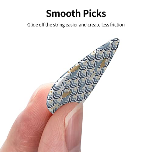 Lot de 12 médiators en forme d’écailles de sirène Ginkgo Biloba Wave Blanc pour guitare électrique, basse acoustique, cadeau avec boîte - Les Beatles, Paul McCartney, John Lennon, RIngo Starr, George Harrison Lot de 12 médiators en forme d'écailles de sirène Ginkgo Biloba Wave Blanc pour guitare électrique, basse acoustique, cadeau avec boîte – Image 5