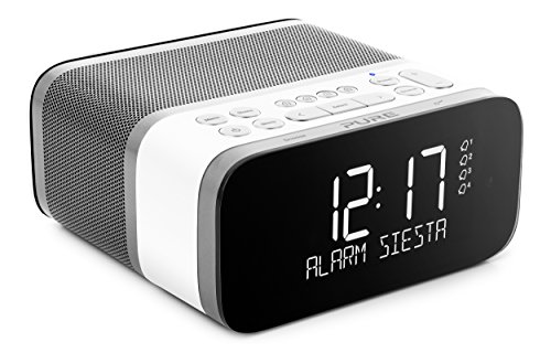 Pure Siesta S6 Bluetooth wekker, digitale radio, CrystalVue display, bluetooth, DAB/DAB+ en FM, 40 geheugenplaatsen, slaaptimer en wekfunctie), Polar