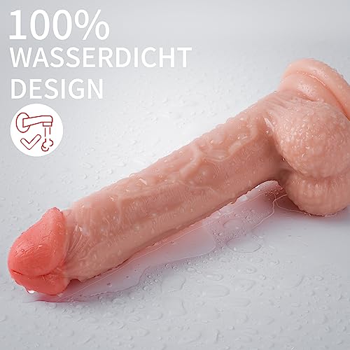 Origeros 19.5 CM Realistische Dildos mit Starker Saugnapf Silikon Dildos Penis Nachbildung mit Echten Venen und Prallen Hoden, Sexspielzeug für Frauen Männer Anal G-Punkt Vaginal Stimulation Dildo – Bild 6