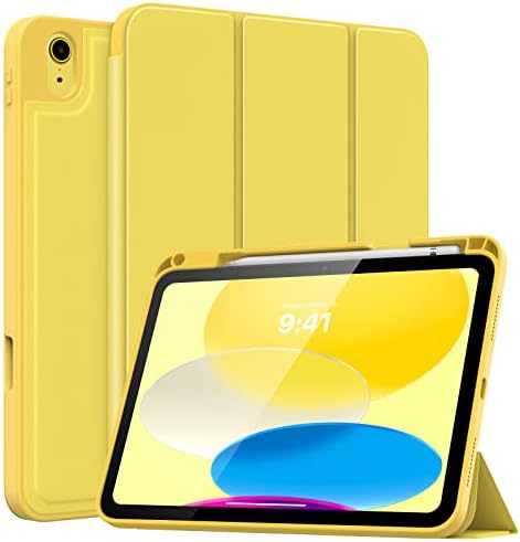 MoKo Case for iPad 10th Generation Case 2022, iPad 10.9 inch Case, Soft TPU Translucent Frosted Back Cover Slim Shell Protective Case with Adjustable Angles, Auto Wake/Sleep, Navy Blue