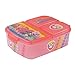 p:os 33429049 Paw Patrol pudełko śniadaniowe dla dzieci z 3 przegródkami, pudełko na lunch z tworzywa sztucznego z zamknięciami na klips, puszka do przedszkola, szkoły i na czas wolny, wielokolorowe