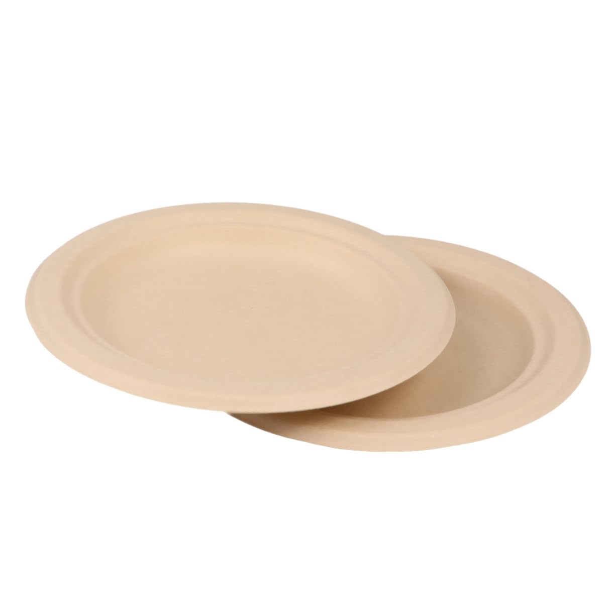 Anneome 100 Piezas Platos Desechables Pulpa de Color Marrón de Bandejas Biodegradables para Servir Fiestas Bodas y Cumpleaños