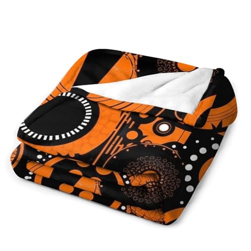 Couverture en micro polaire douce motif graphique jeté lit confortable - 7