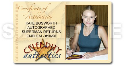 Brandon Routh And Kate Bosworth Autographed Superman Returns Emblem Prop #TOP2