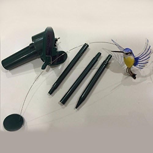 Luwu-Store Beautiful Solar Powered Flying Fluttering Hummingbird Flying Birds DIY Garden Home Decoration Random Style