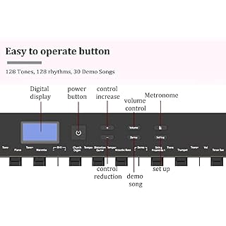 KEMNGO Piano Portable 61 Touches, Clavier de Piano électrique de Voyage Fin for Enfants débutants, Piano à Clavier… - Les Beatles, Paul McCartney, John Lennon, RIngo Starr, George Harrison KEMNGO Piano Portable 61 Touches, Clavier de Piano électrique de Voyage Fin for Enfants débutants, Piano à Clavier… – Image 5