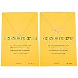 Zealmer Enfianced Infinity Pendant BFF Necklace for Women Graduation Gift