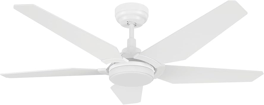 Carro 52" Smart Ceiling Fan with Dimmable LED Lights and Remote, Compatible with Alexa/Google Home/Siri/APP, DC Motor with 10 Speeds, for Living Room Dining Bedroom, White