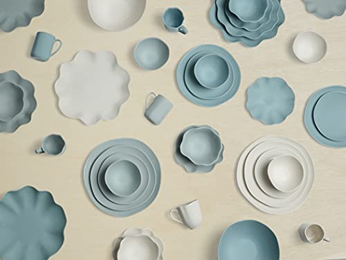 Portmeirion Sophie Conran Floret 12 Piece Dinnerware Set | Service for 4 | Elegant Dinnerware Serving Plates | Appetizer, Buffet, Dinner, and Lunch Plates | Dishwasher Safe &ndash; Dove Gray