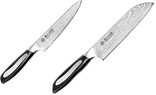 よこやま 燕人の匠 ダマスカス包丁 三徳包丁 180mm & 小型万能包丁 150mm ETY-5000