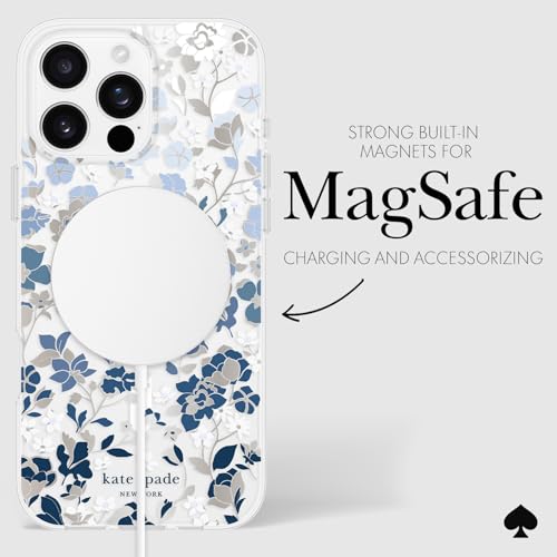 kate spade new york iPhone 16 Pro Max Case - Compatible with MagSafe - Designer Phone Case - Flowerbed Blue Gems by kate spade new york - Used condition - Image 6