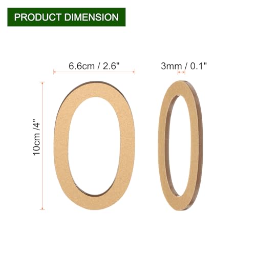 Numéros acryliques dorés effet 3D relief pour bureau et maison - 2