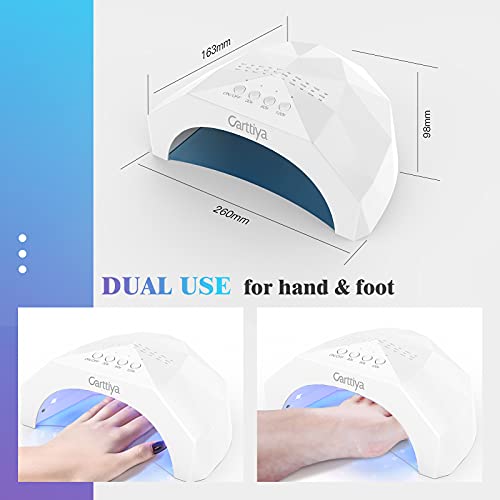Nagellampe,Carttiya UV LED Lampe für Gelnägel,Nageltrockner mit 30/60/120s Timer,Infrarot Sensor,[Nagellack-Halter… – Bild 6