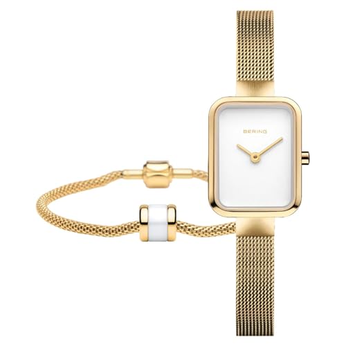 Montre quartz BERING femme anti-rayures en verre saphir et acier durable