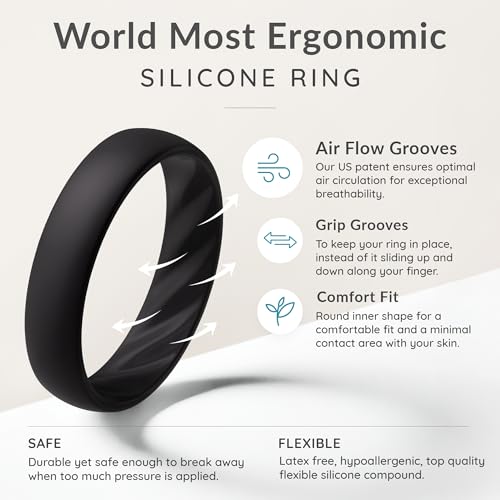 ThunderFit Silicone Ring Enhancers for Women, Breathable Women's Rubber Engagement Rings, Standard (Pack G, Size 10.5-11) by ThunderFit - Image 4