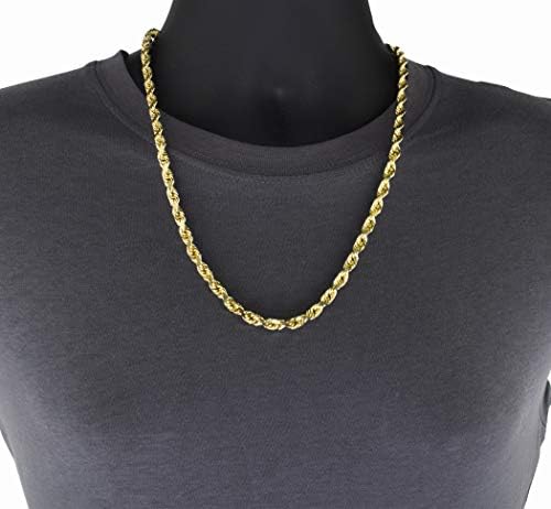 Nuragold 10k Yellow Gold 7mm Solid Rope 