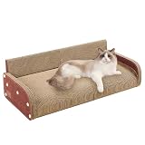 Tiragraffi per Gatti Adulti XXL - Tiragraffi Cartone 62cm Design Divano - Cartone Ondulato Rinforzato - Per Lettino Gatti e Soggiorno