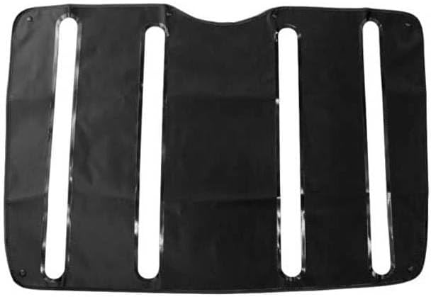 Replacement For PETERBILT 587 YEAR 2013 4 SLOT BLACK VINYL WINTER FRONT GRILLE COVER by Technical Precision